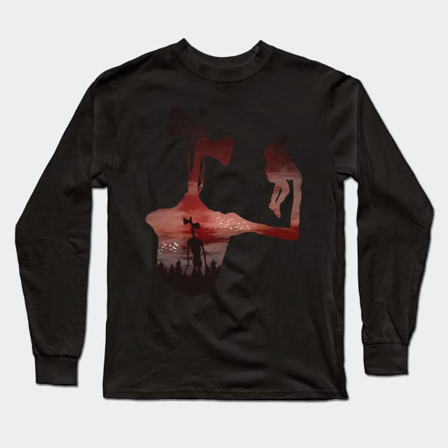 Siren head landscape Long Sleeve T-Shirt by Jackson Lester